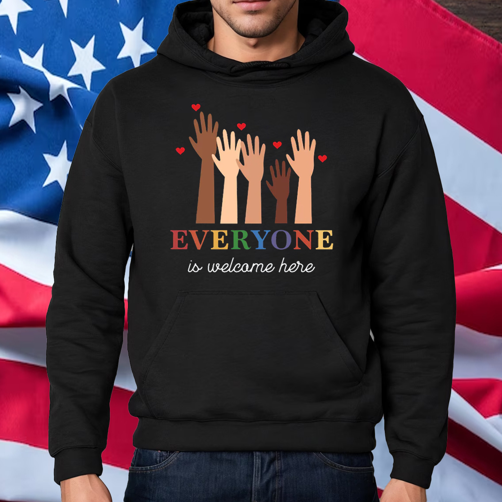 Everyone Is Welcome Here Idaho Teacher T-Shirt