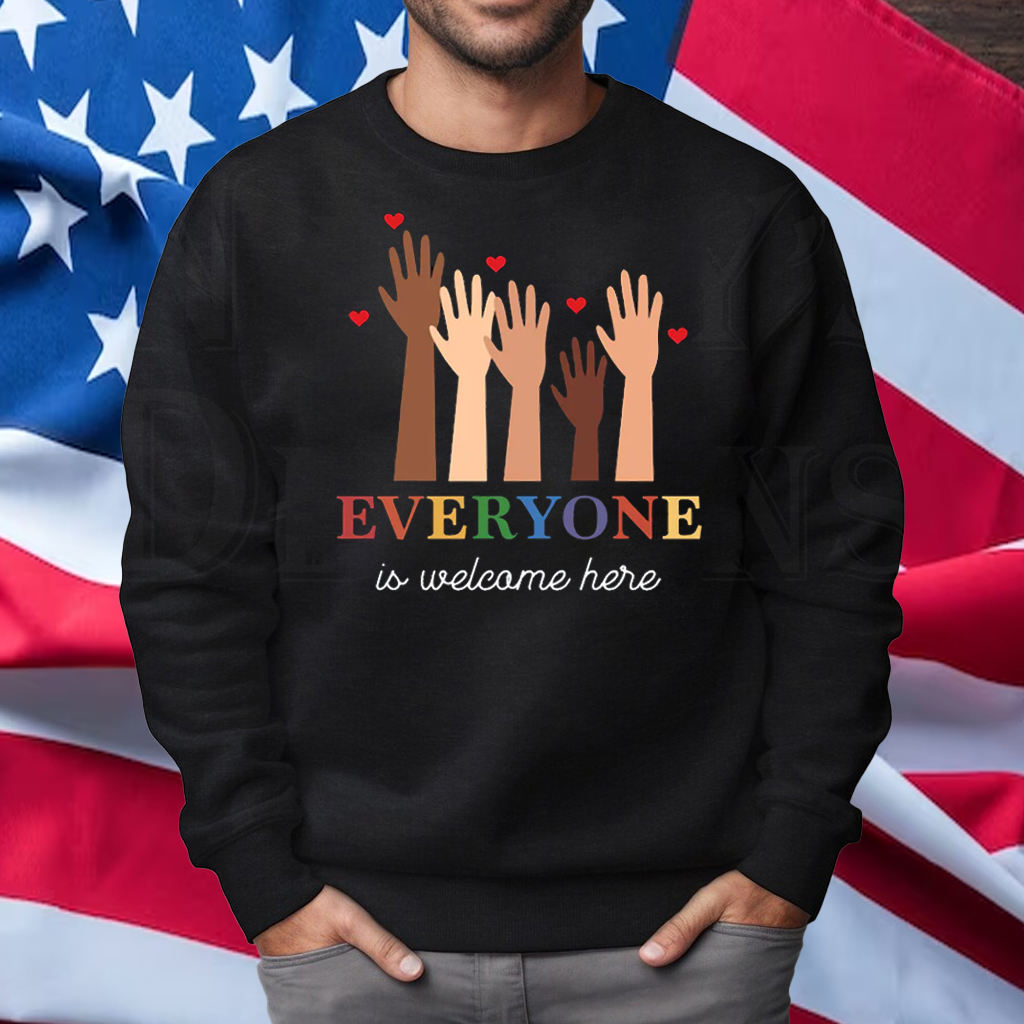 Everyone Is Welcome Here Idaho Teacher T-Shirt