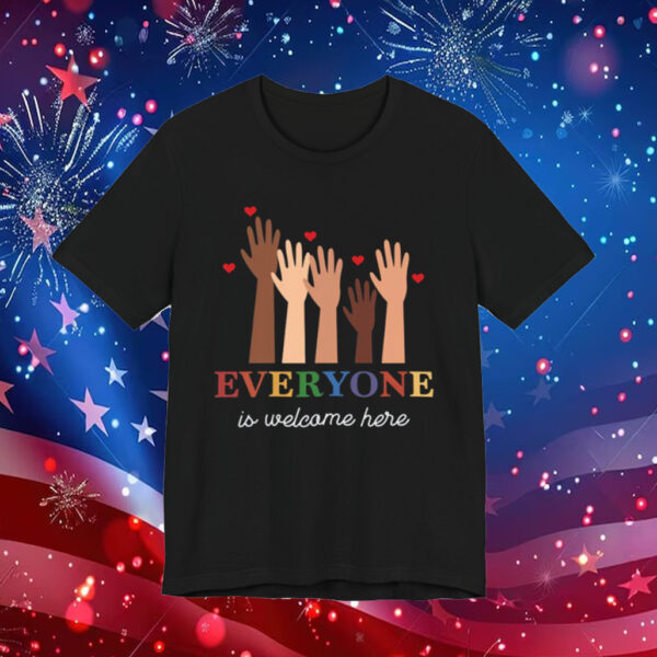 Everyone Is Welcome Here Idaho Teacher T-Shirt , Gift for Friends