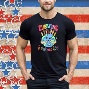 Everyone Is Welcome Here Idaho Teacher Earth T-Shirt