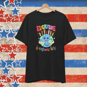 Everyone Is Welcome Here Idaho Teacher Earth T-Shirt