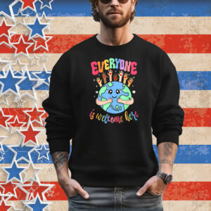 Everyone Is Welcome Here Idaho Teacher Earth T-Shirt