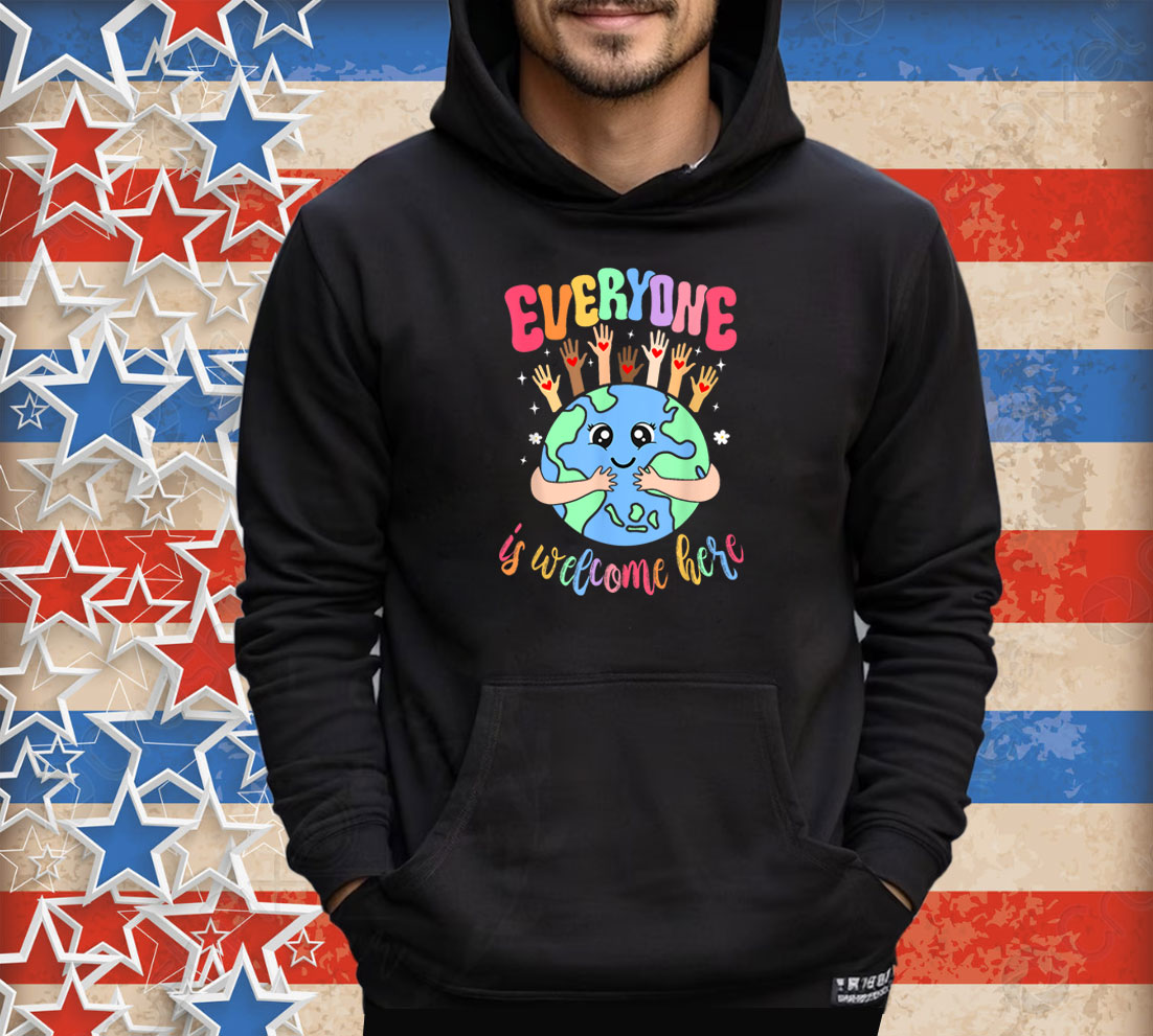 Everyone Is Welcome Here Idaho Teacher Earth T-Shirt