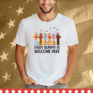 Everyone Is Welcome Here Idaho Teacher Happy Easter Bunny T-Shirt