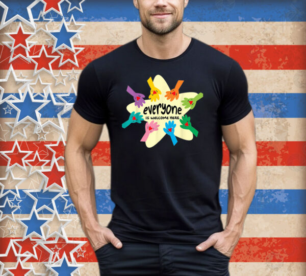 Everyone Is Welcome Here Shirt Idaho Teacher Equality Retro T-Shirt