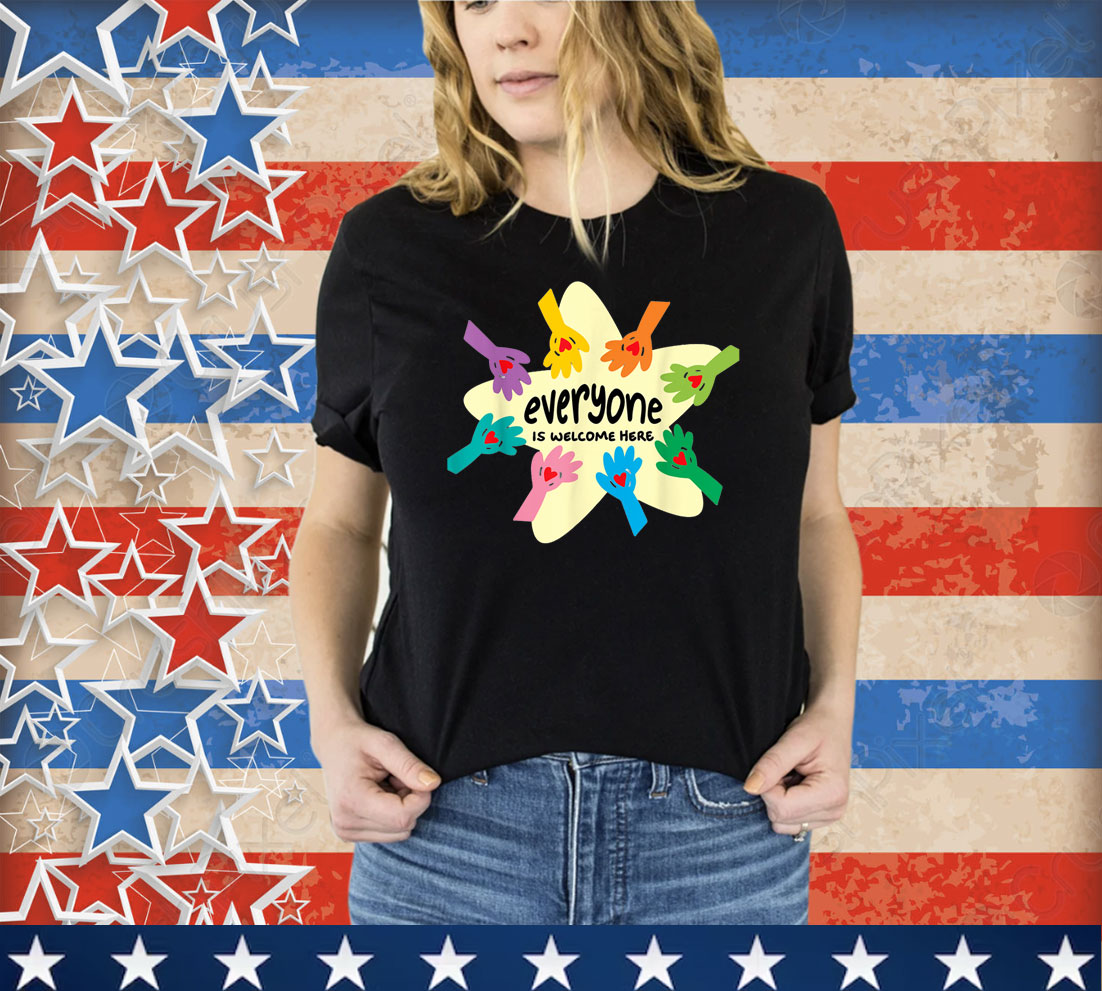 Everyone Is Welcome Here Shirt Idaho Teacher Equality Retro T-Shirt