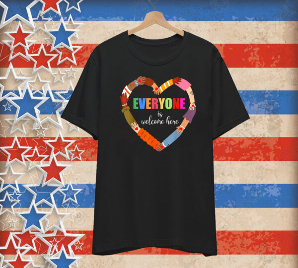 Idaho Teacher Everyone Is Welcome Here Inclusion & Equality T-Shirt