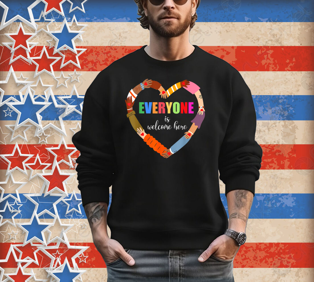 Idaho Teacher Everyone Is Welcome Here Inclusion & Equality T-Shirt