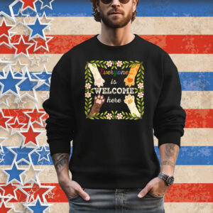 Vintage Floral Shirt Everyone Is Welcome Here Idaho Teacher T-Shirt
