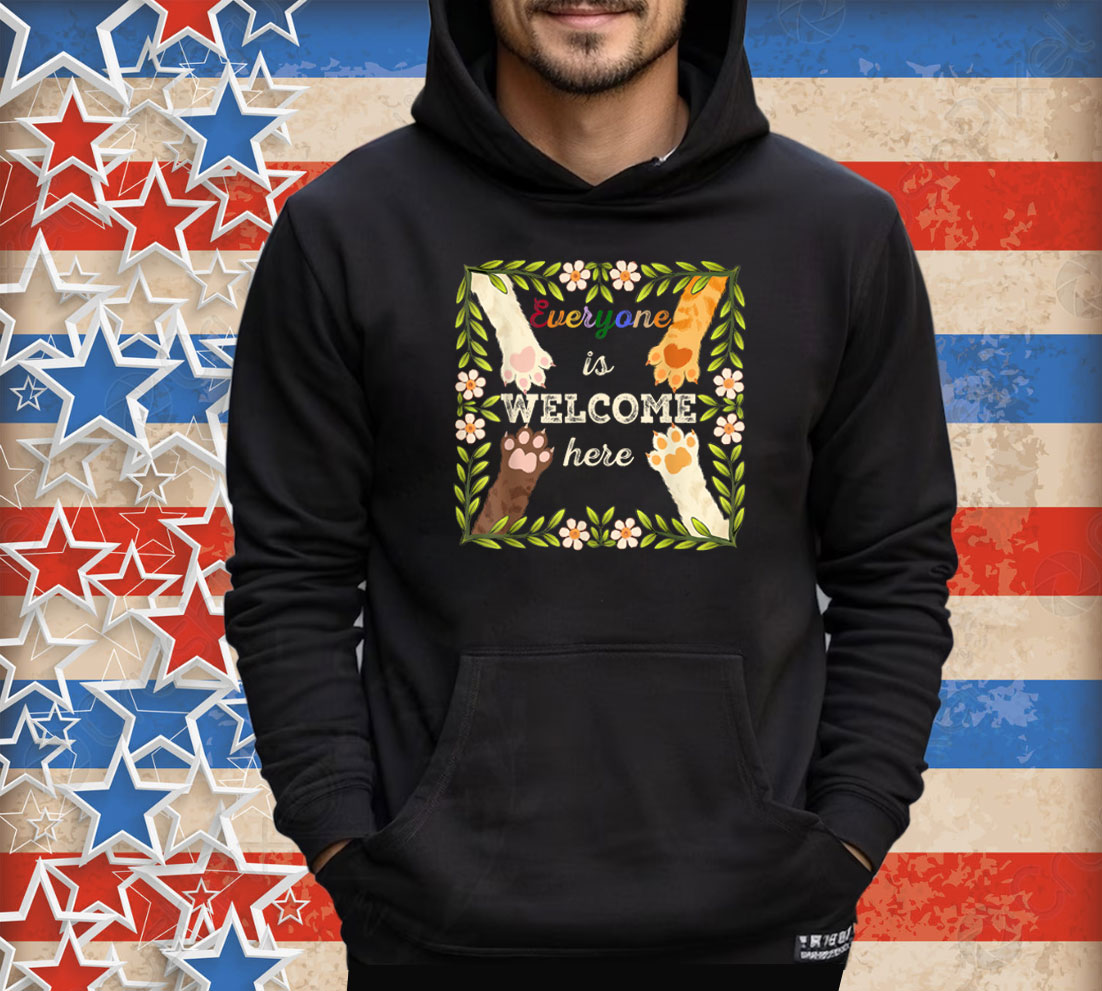 Vintage Floral Shirt Everyone Is Welcome Here Idaho Teacher T-Shirt